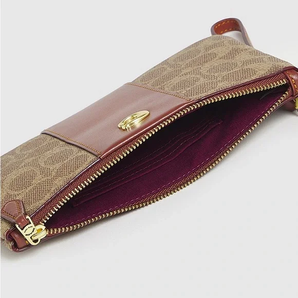 Signature Brown Wristlet by Coach - Picture 7 of 9